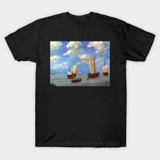 Embarkation, An Acrylic on Oil Board 20" x 16" T-Shirt